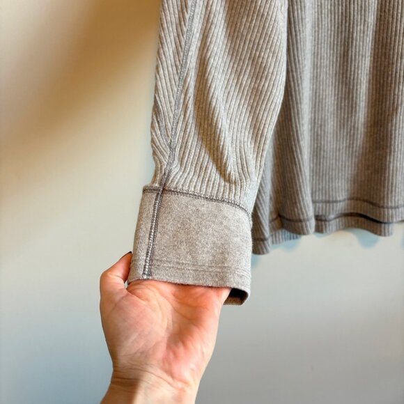 Tommy Hilfiger Men's Large Long Sleeve Ribbed Thermal Gray Layering 90s Vibe - Picture 5 of 12